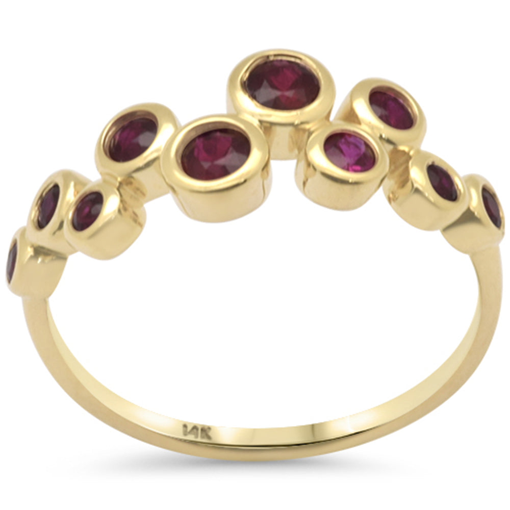 .60ct G SI 14K Yellow Gold Ruby Gemstones Ring Size 6.5